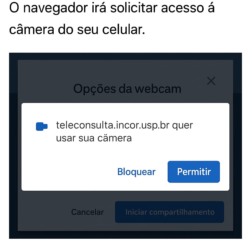 Imagem de solicitação de permição